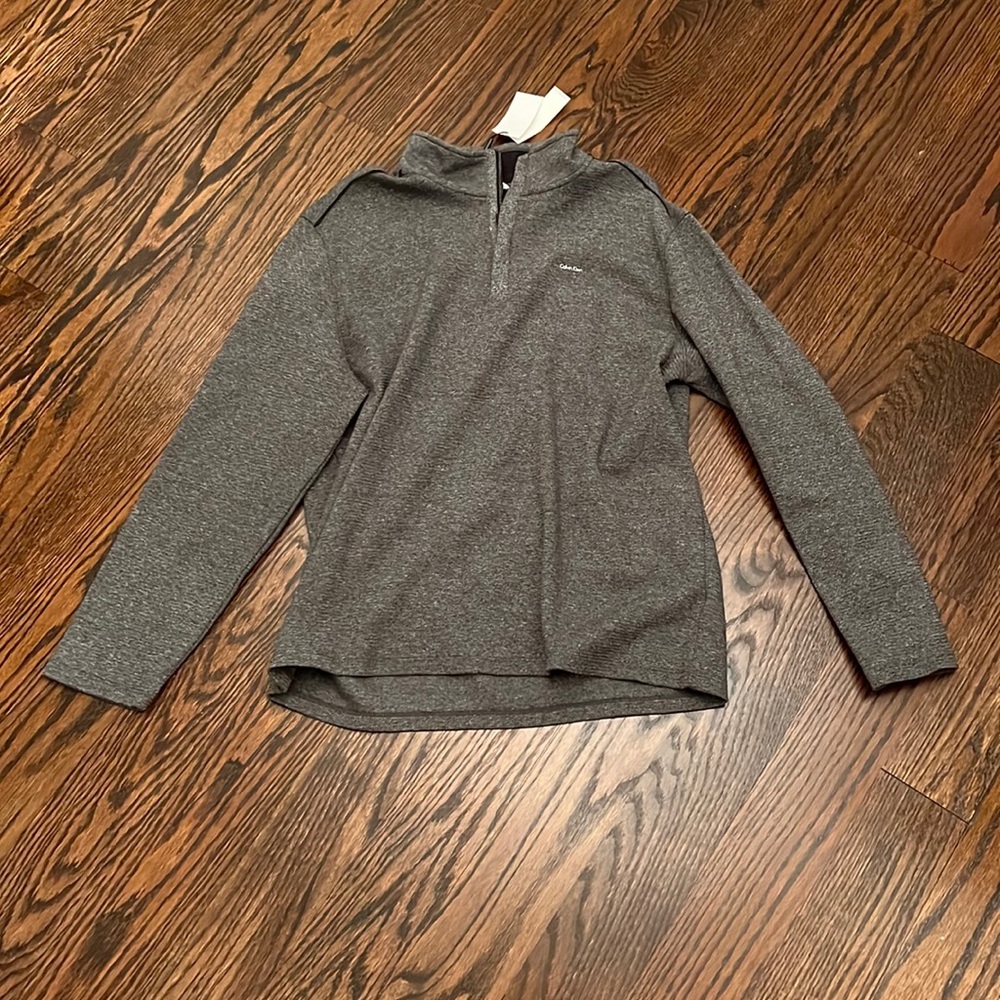 large calvin klein gray golf pull over NWT